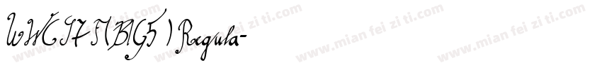 UWCS7F (BIG5) Regula字体转换